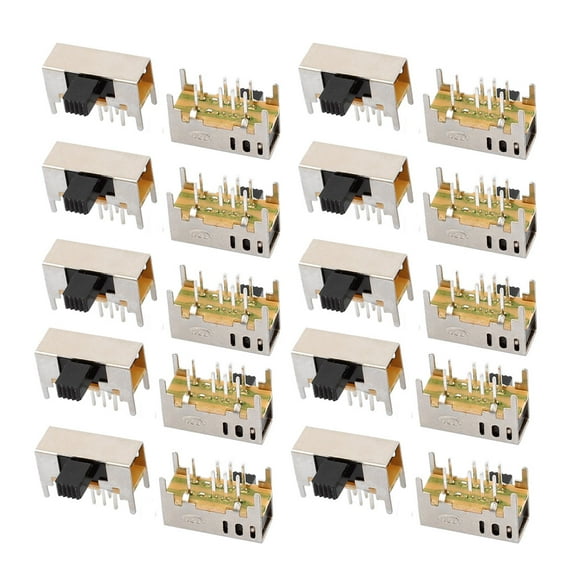 20Pcs 3 Position 8P 2P3T Panel Mount Micro Slide Switch Latching Toy Switch