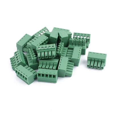 20Pcs 300V 2EDGK 3.81mm Pitch 5-Pin PCB Screw Terminal Block Connector