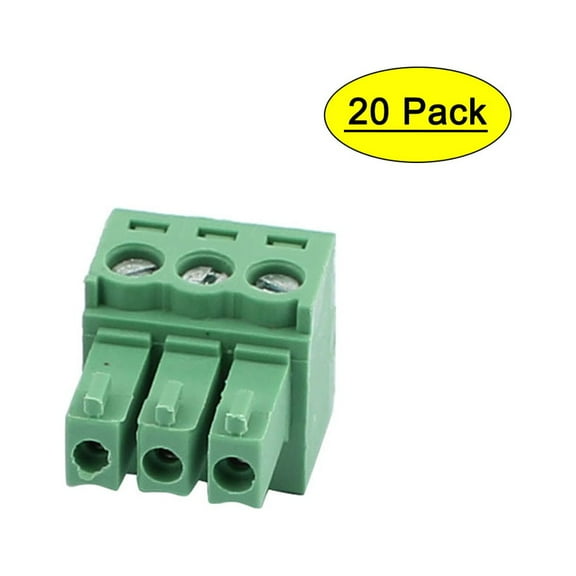 20Pcs 300V KF2EDGK 3.5mm Pitch 3-Pin PCB Screw Terminal Block Connector