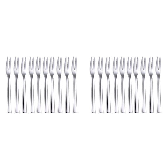 20Pcs 304 Stainless Steel Cocktail Dessert Fork Appetizer Snack Cake Fruit Forks Set