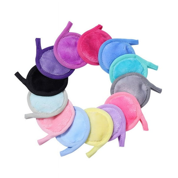 20Pcs 3X3inch Reusable Makeup Remover Pads for Face, Eye, Lips Microfiber Facial Cleansing Rounds Washable Face Cloths