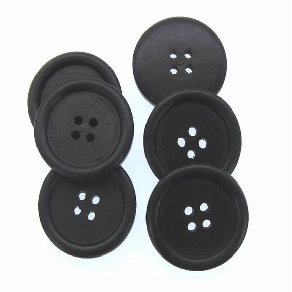 20Pcs 4-Holes Large Wooden Buttons Round Sewing Buttons for Sweater Coat Clothing Craft Scrapbooking 3.0cm