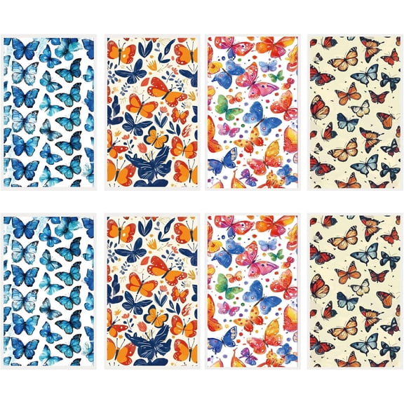 20Pcs 4 Styles Underglaze Transfer Paper Clay Transfer Designs 4.7 x 2.8 Inch Butterfly Pattern Water Polymer Clay Decals Sheets for Jewelry Making Earrings Pendants DIY Art Crafts Tools Colorful