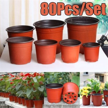 Limei 50 Pack Planter Nursery Pots, Plastic Pots for Flower Seedling, 4 ...