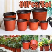 20Pcs/40Pcs/80Pcs/Set 4 Sizes Plastic Garden Nursery Pots Mini Planters for Plants FLower Pot Seedlings Planter Containers Plants Flowerpot Garden Decor