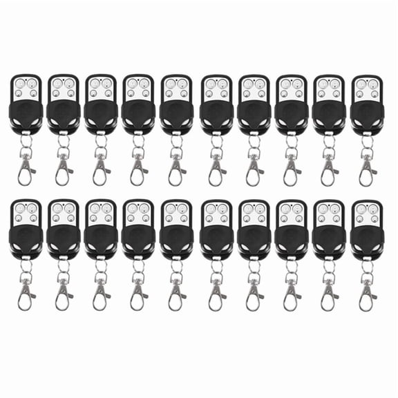 20Pcs 433MHz Universal Remote Control 4-Button Fixed Code Clone Remote for  and Garages Easy Setup