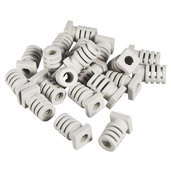 20Pcs 5.7mm Inner Dia Square Strain Relief Cord Boot Protector Sleeve White