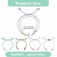 thumbnail image 1 of 20Pcs 5 Colors Adjustable Nylon Braid Bracelets Half Finished Bracelet Cord Bracelet Bulk Rope Thread with Jump Rings Cord Slider Bracelets for Jewelry Making, 1 of 6