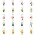 thumbnail image 1 of 20Pcs 5 Styles Alloy Enamel Keychain Cute Heart Butterfly Key Rings with Colorful Acrylic Beads Multi Style Pendant Decoration Key Chain for Car Key Bag Decoration 7~8.5cm DIY, 1 of 7