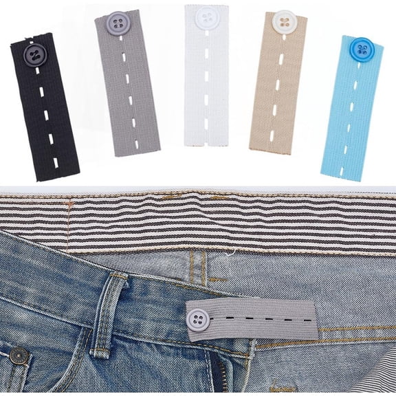 20Pcs 5 Styles Waist Extender Button 86mm Adjustable Waistband Expanders Button Extender for Men and Women Jeans Pants Skirt Dress Trousers