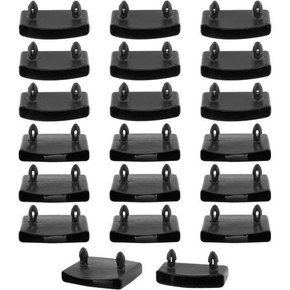 20Pcs 54x10mm Plastic Replacement Bed Slat Plastic Centre Caps Holders for Holding and Securing Wooden Slats Bed Base(Black)