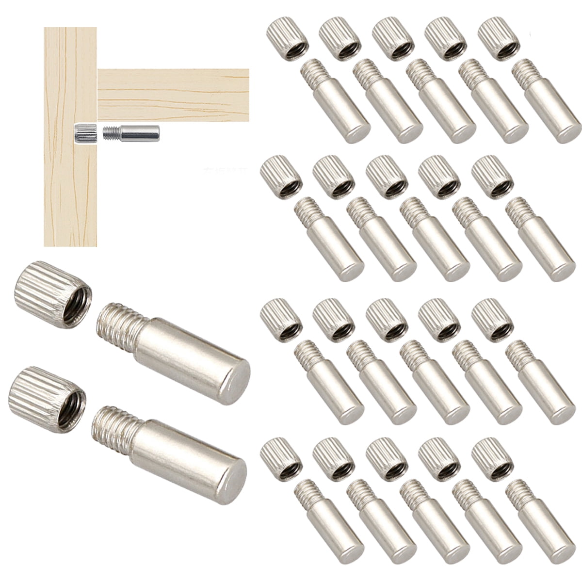 20pcs 0.23inch Shelf Support Pegs Cabinet 6mm Shelf Pins Kit Locking ...