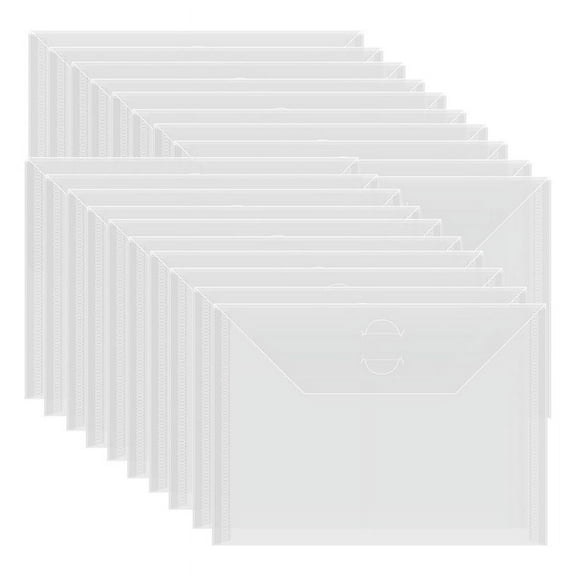 20Pcs 7x5In Storage Envelopes,Resealable Plastic Envelopes Pockets Storage Bag for Clear Stamp,,Scrapbook Paper
