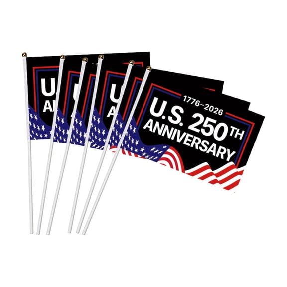 20Pcs 8×5.5 Inch Small American Flags on Stick Mini USA Flags US Handheld Flag for Outside,Veterans Day Memorial Day 4th of July Independence Day Decorations