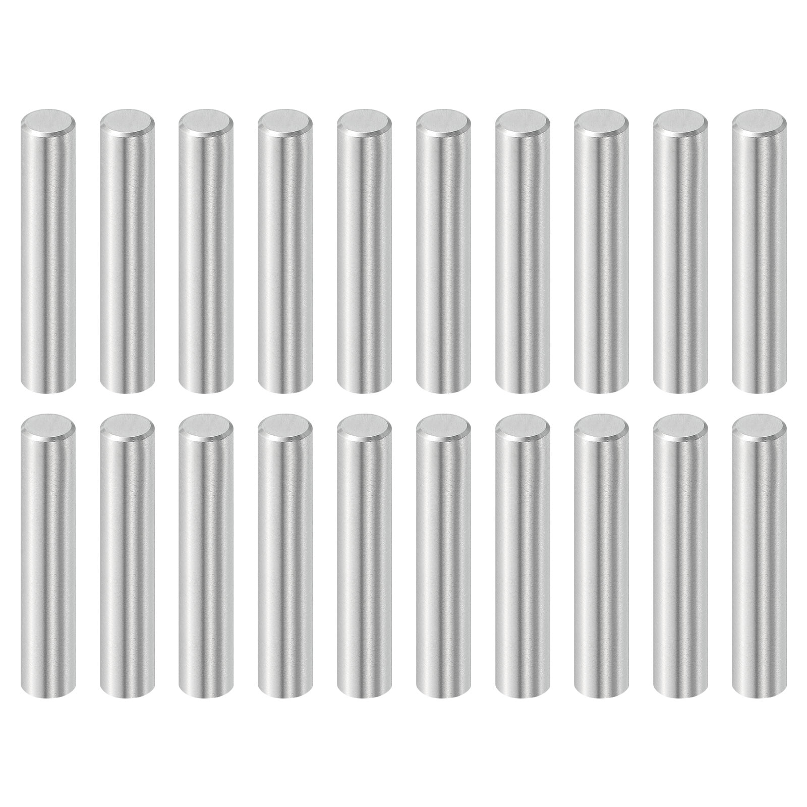 20Pcs 8mm x 40mm Dowel Pins, 304 Stainless Steel Shelf Support Peg Pin, Silver