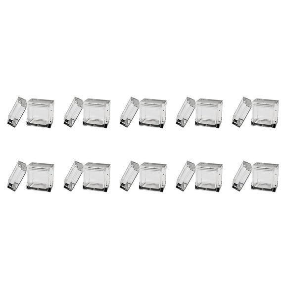 20Pcs Acrylic Box Trays for 0.39Inch 10mm Elements Cubes Clear Case Periodic Table Bracket for Elements Collections