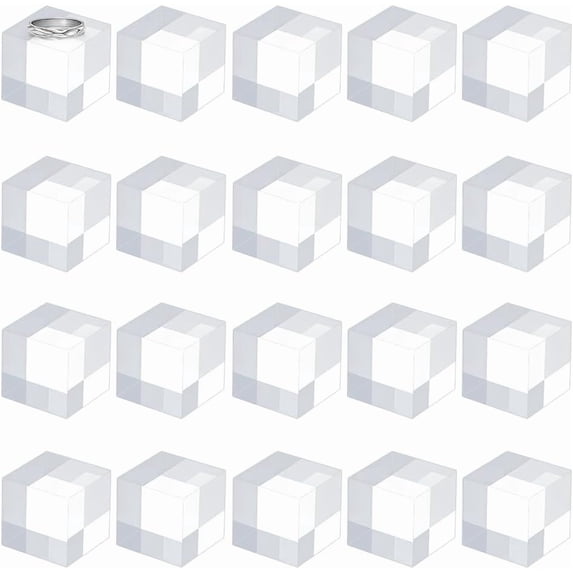 20Pcs Acrylic Display Pedestals 1x1x1 Inch Square Riser Display Stands ...