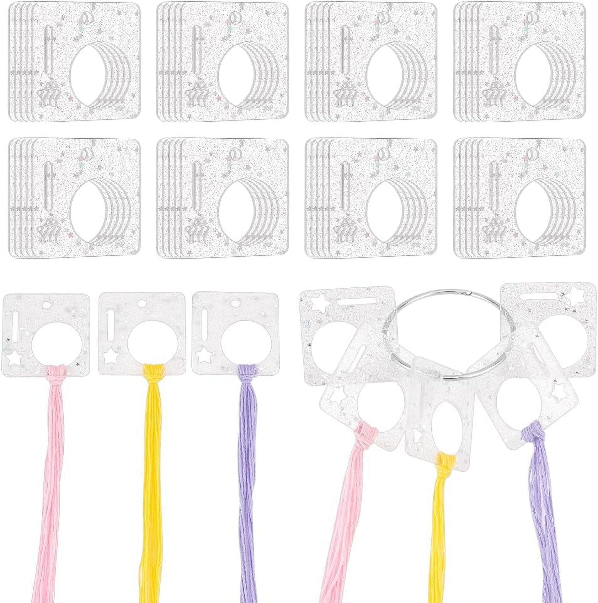 20+ How Thread Bobbin 20Pcs Acrylic Embroidery Floss Bobbins with Hinged Ring Square Acrylic