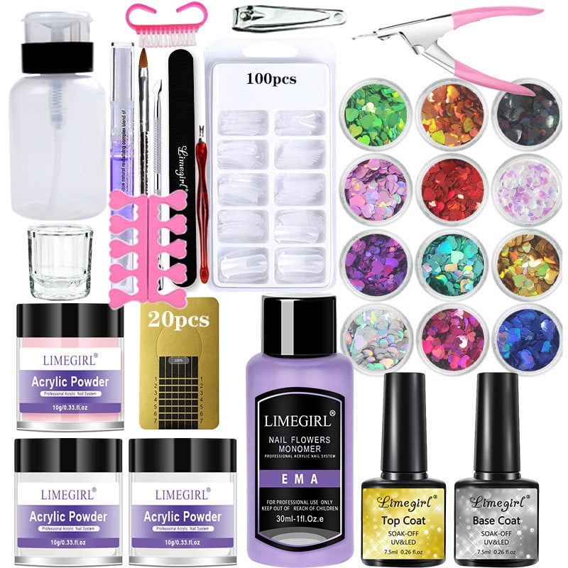 20Pcs Acrylic Nail Art Set Nail Art Extension Tool Crystal Powder Diy Nail Art