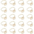 thumbnail image 1 of 20Pcs Adjustable Brass Ring Setting Open Cuff Ring Fin Oval Cabochon Filigree Bezel Tray Blank for DIY Ring Jewelry Making Wedding Birthday Gift, 1 of 5