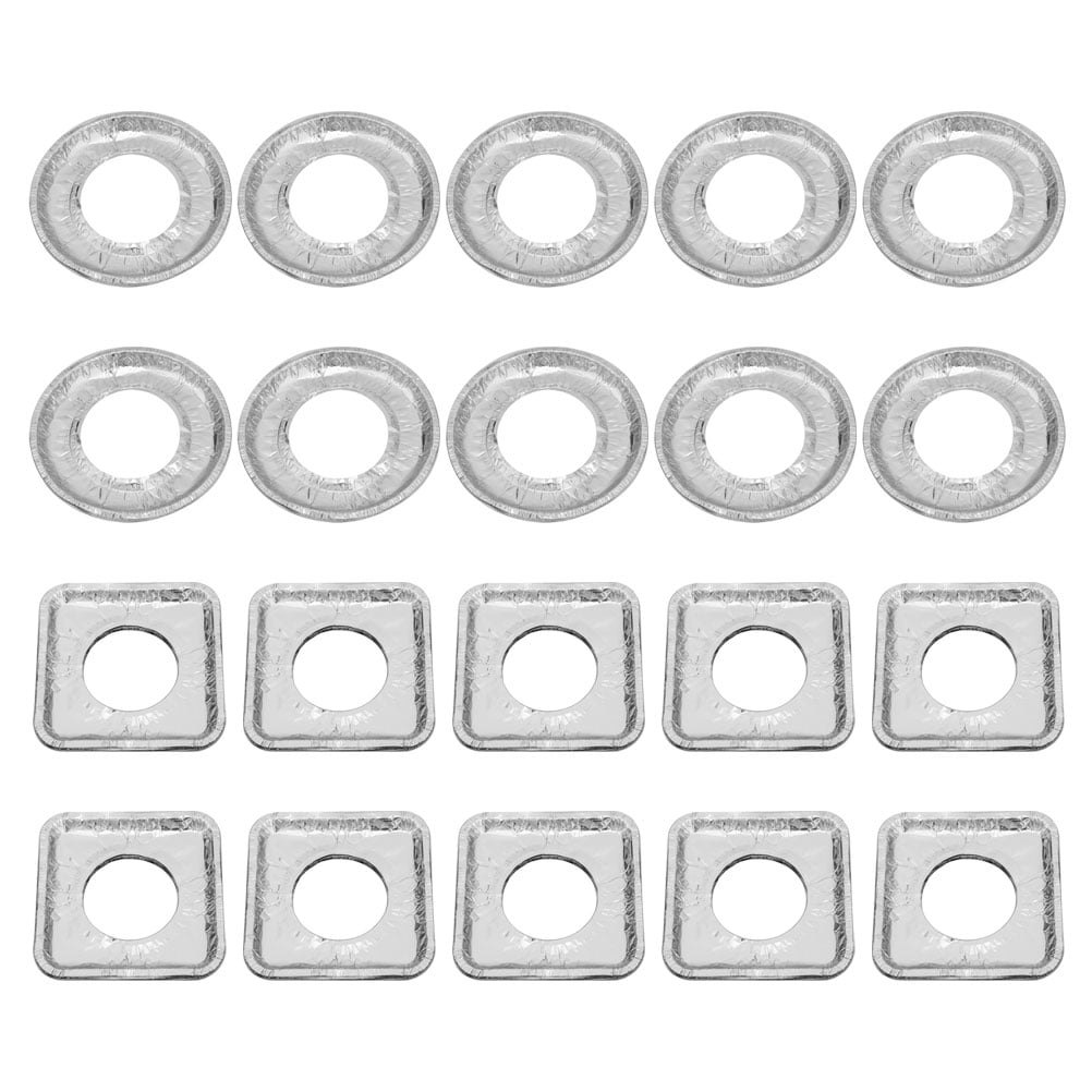 TSV 40pcs Gas Burner Covers, Disposable Aluminum Foil Square Stove Burner  Liners, Gas Range Stove Protectors, 8.6 x 8.6 