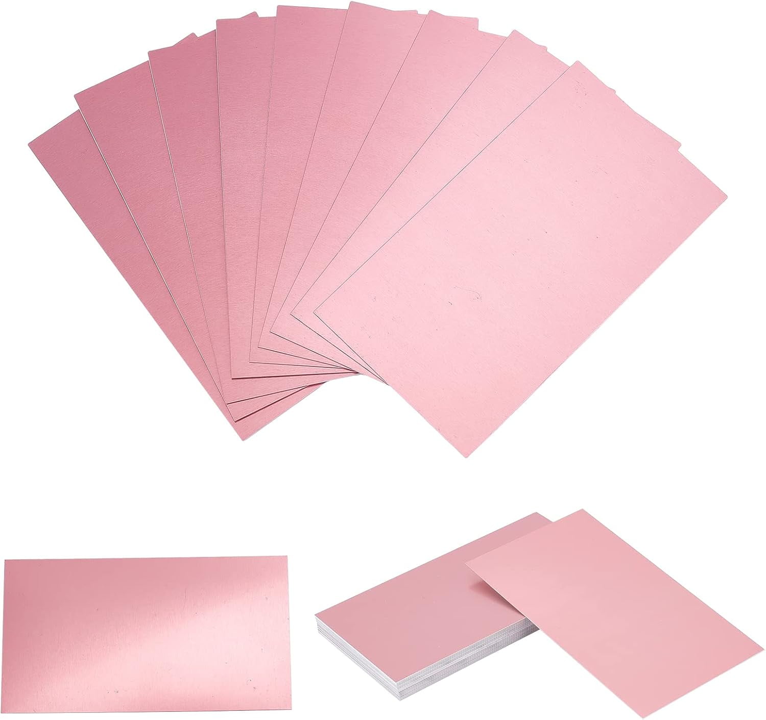 20Pcs Aluminum Heat Transfer Film Crafts Rectangle Pink 92x50x0 5mm 20pcs aluminum heat transfer film crafts rectangle pink 92x50x0 5mm