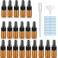 thumbnail image 1 of 20Pcs Amber Glass Dropper Bottles With Black Caps, Measured Pipette, Funnel and Labels3ML Glass Eye Dropper Bottles for Essential Oil Pipette Refillable, 1 of 9