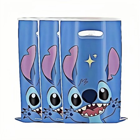 20Pcs Stich Anime Experiment 626 Cartoon Party Favor Gift Bags with Handle - Kids Birthday Goodie Bags for Candy, Themed Party Decorations Supplies