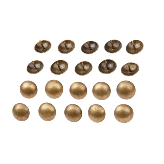 20Pcs Antique Brass Upholstery Nail Jewelry Gift Box Sofa Furniture Decorative Tack Stud Pushpin Doornail Hardware 18x15mm