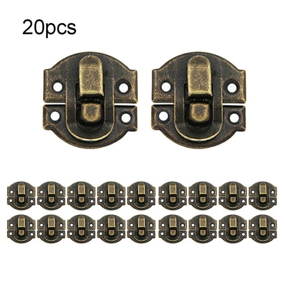20Pcs Antique Hasp Lock Clasp for Jewelry Box Suitcase Hasp Wooden Box Latch