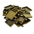 thumbnail image 1 of 20Pcs Antiqued Style 25mm Blank Bezel Tray Pendant Cabochon Base Necklace Charm, 1 of 9