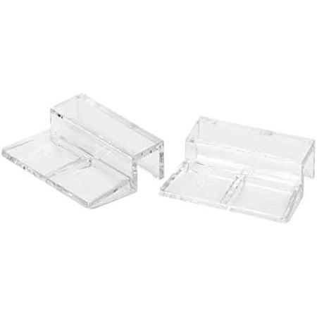 20Pcs Aquarium Glass Cover Clip Acrylic Universal Lid Clips for Rimless Aquariums Clear Color Acrylic Aquarium Glass Cover Holder(10mm)