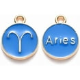 thumbnail image 1 of 20Pcs Aries Alloy Enamel Pendants Flat Round with Constellation Jewelry Making Charms for Women Festival Gifts Jewelry DIY Making Light Gold Dodger Blue 15x12x2mm Hole: 1.5mm, 1 of 3