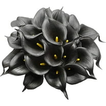 20Pcs Artificial Calla Lily Flower Real Touch Latex Flowers for DIY Wedding Bouquet Party Home Decor (Pure White)