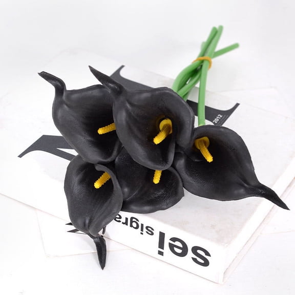 20Pcs Artificial Calla Lily Flower Real Touch Silk Floral with Long Stem Bouquet Bulk Decor for Wedding Bride Shower Blessing Gift Home Spring Outside Garden Patio Vase Valentines Day Mother's Day