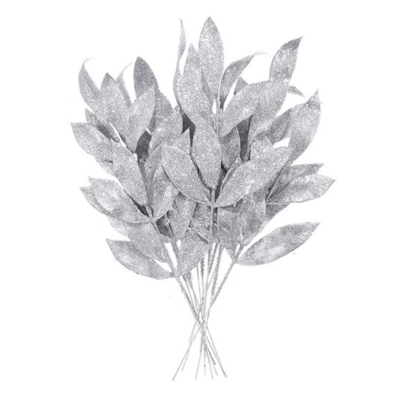 20Pcs Artificial Leaves Flowers Sparkling No Water Required Realistic Looking Easy Maintenance Simulation Leaves