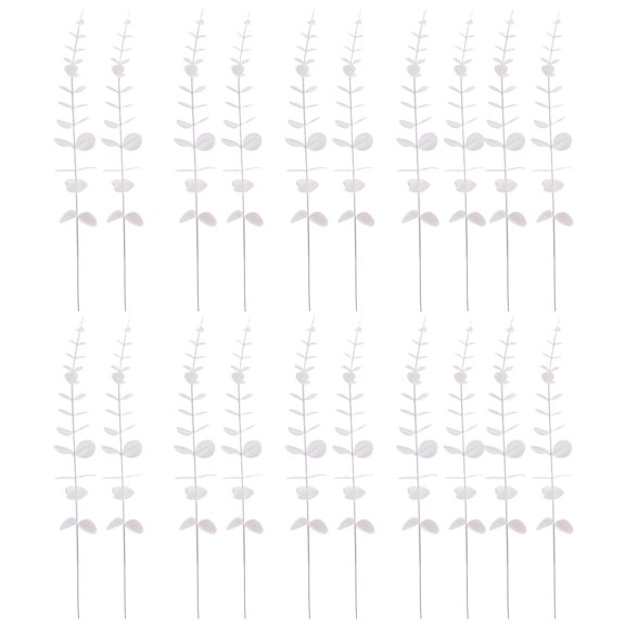 20Pcs Artificial Leaves Realistic Not Wither Non-fading Decorative Simulated Eucalyptus Leaves Party Decoration Household Supplies