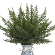 20Pcs Artificial Pine Branches 12.4in Christmas Green Pine Needles Fake Greenery Pine Picks for DIY Crafts Garland Wreath Xmas Embellishing Home Holiday Decoration