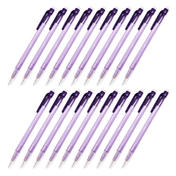 20Pcs Automatic Pencil with Small Eraser 0.7MM Mechanical Pencil Automatic Drafting Pencil for Writing Sketching Drawing
