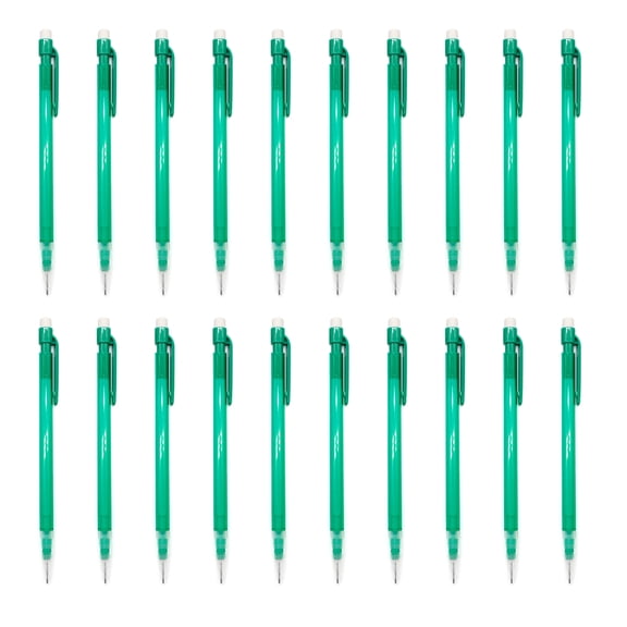 20Pcs Automatic Pencil with Small Eraser 0.7MM Mechanical Pencil Automatic Drafting Pencil for Writing Sketching Drawing