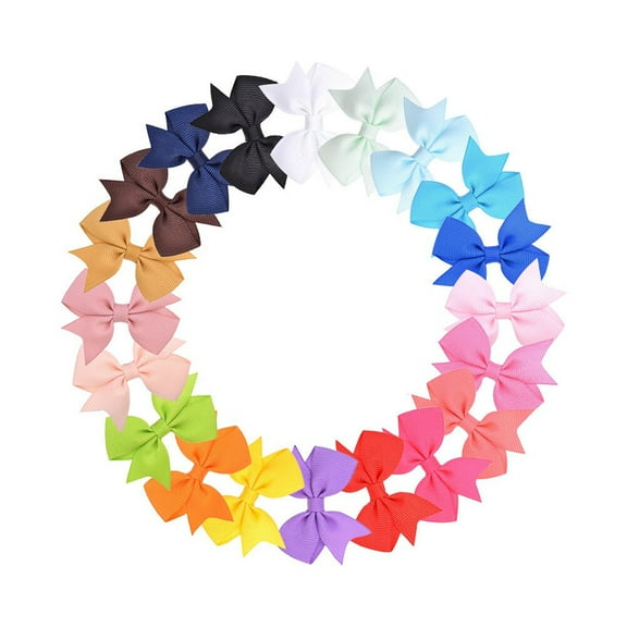 TABLZONE toddler hair clip Bow Tie Clip Nylon Hair Decoration for Baby Girls Birthday 20Pcs