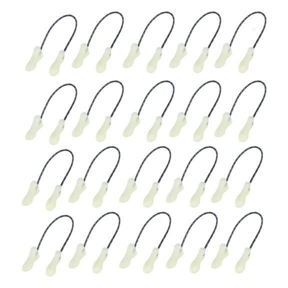 20Pcs Backpacks Bags Clothes Zippers Rope Luminously Zippers Pulls Cord Extender Outdoor Tool Rope Puller End