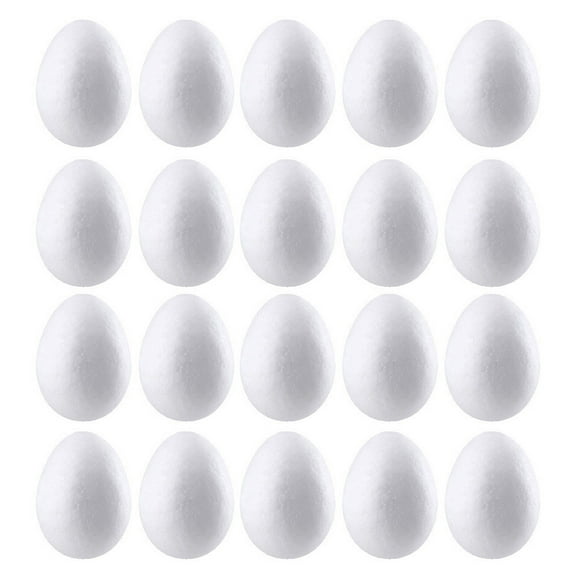20Pcs/Bag Convenient Foam Egg Easy Use Polystyrene DIY Easter Simulation Egg for Festival