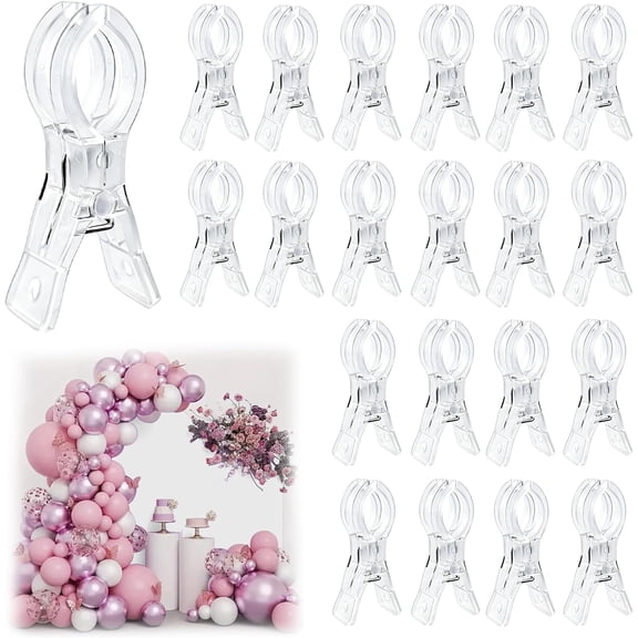 20Pcs Balloon Arch Clips,Plastic Spring Balloon Clips, ldealfor Party Balloon Arches.The Perfect Choice for Setting Up a Fathers Day Balloon Arch.