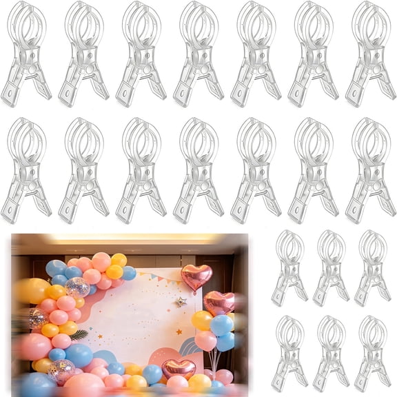 Windproof Spring Quick Grip Heavy Duty Plastic Party Backdrop Clamps 20 Pack