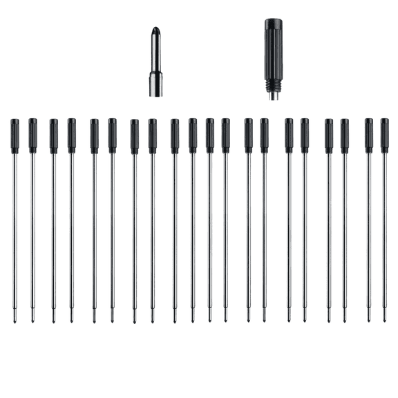 20Pcs Ballpoint Pen Refills for Cross Pens 1mm Black Ink Fine Point Pen Refill