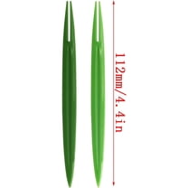 20Pcs Bamboo Leaves Fruit Forks, Plastic Mini Cake Fruit Toothpick Bento Lunch Bento Accessories for Party Decoration, 4.5" Food Grade Forks, Green