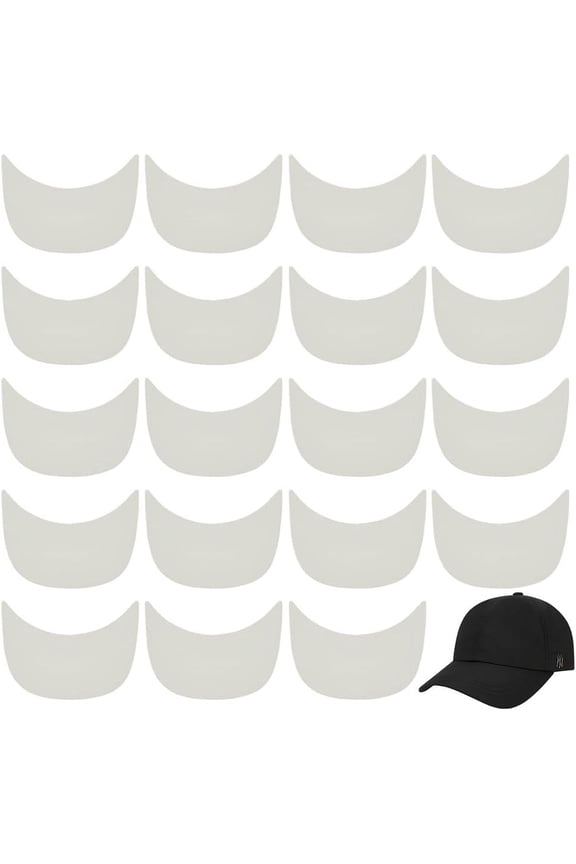 20Pcs Baseball Cap Visor Insert White-Gray Ball Cap Form Shaper Plastic Hat Brim Baseball Hat Shaper Bump Cap Insert Creative Craft