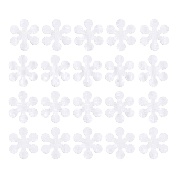 20Pcs Bathtub Stickers Non-Slip,Shower Safety Treads Adhesive Appliques Safety Shower Treads Stickers,Waterproof Anti Skid Adhesive Shower Treads for Home Kitchen Floor Hotel Bathroom(White,3.9x3.9")