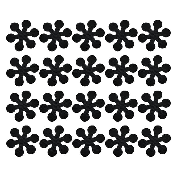 20Pcs Bathtub Stickers Non-Slip,Shower Safety Treads Adhesive Appliques Safety Shower Treads Stickers,Waterproof Anti Skid Adhesive Shower Treads for Home Kitchen Floor Hotel Bathroom(Black,3x3")